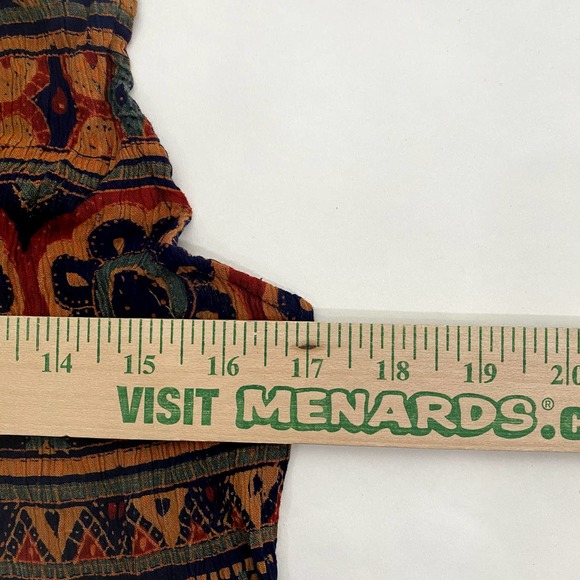 Vintage Jasmine KVM Women's Full Button Up Maxi Dress Sz Large Hippie Boho Flowy - Picture 7 of 7